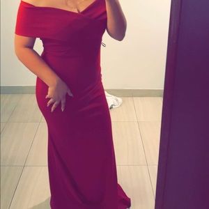 Burgundy bridesmaid dress